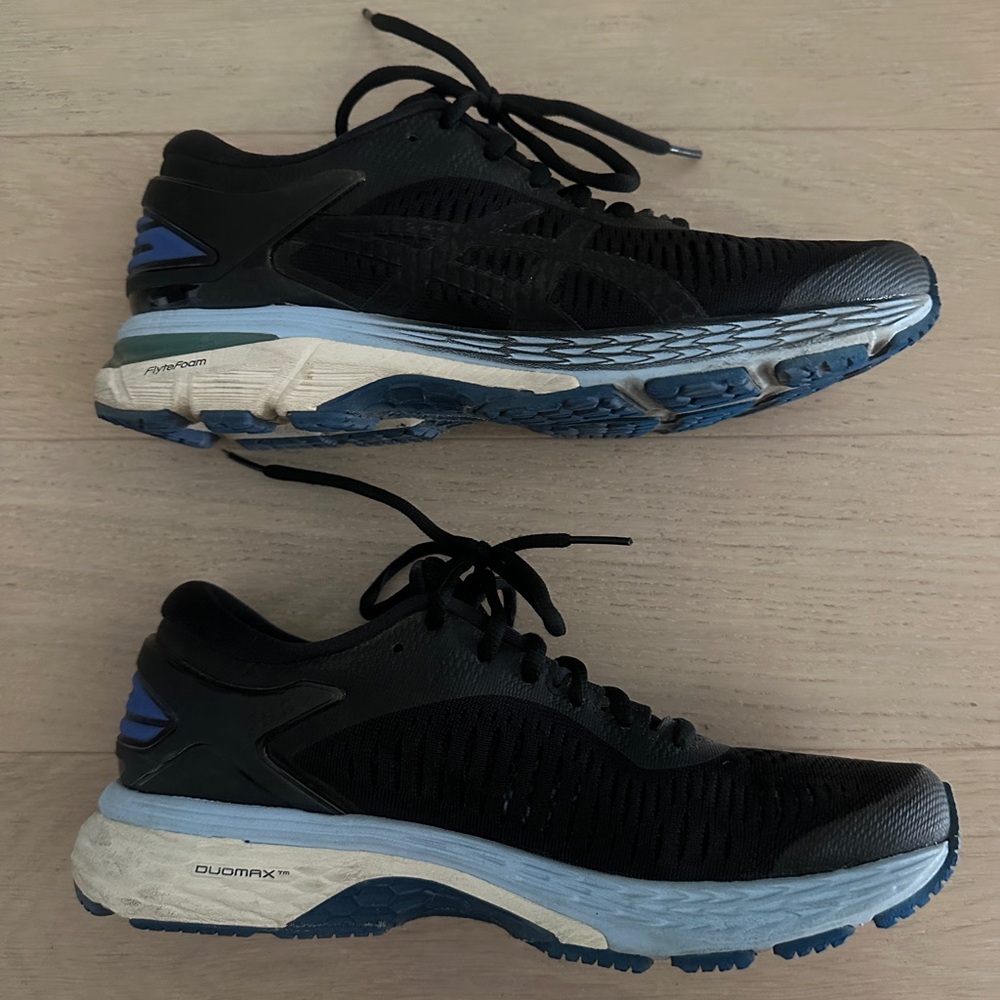 Asics Black and Blue Athletic Shoes